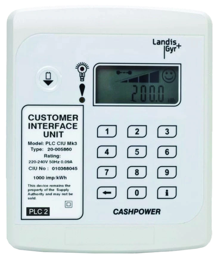 South African prepaid electricity meter